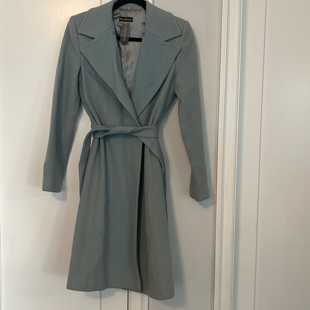Bebe Cashmere blend Wool Wrap Coat Size S